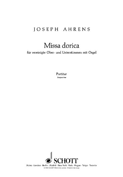 J. Ahrens: Missa dorica  (Part.)