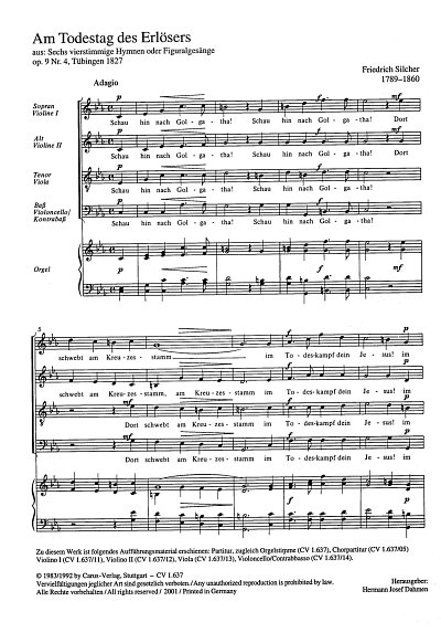 F. Silcher: Am Todestag des Erlösers Es-Dur op. 9, 4 (1827)