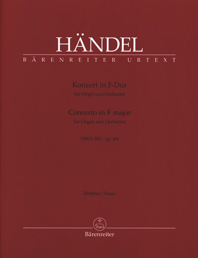 G.F. Händel: Konzert F-Dur op. 4/4 HWV 292, OrgmOrch (Part)