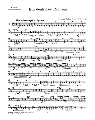 J. Brahms: Ein deutsches Requiem op. 45, 2GsGchOrch (KB)