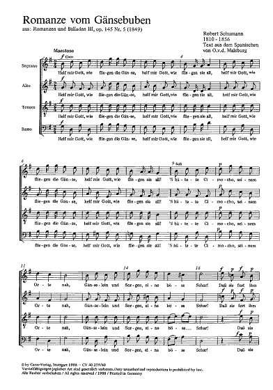 R. Schumann: Romanze vom Gänsebuben G-Dur op. 145, 5 (1849)