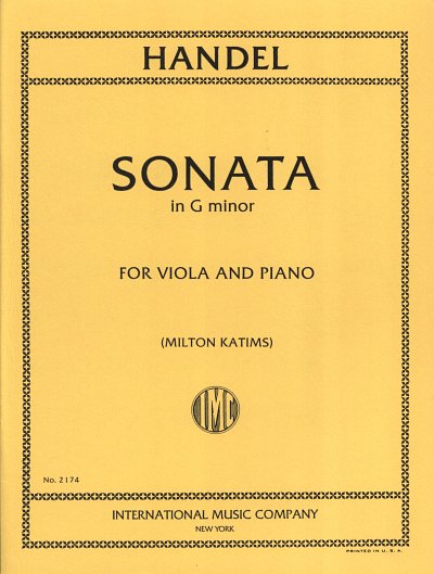 G.F. Händel: Sonata Sol M. (Katims) (Bu)