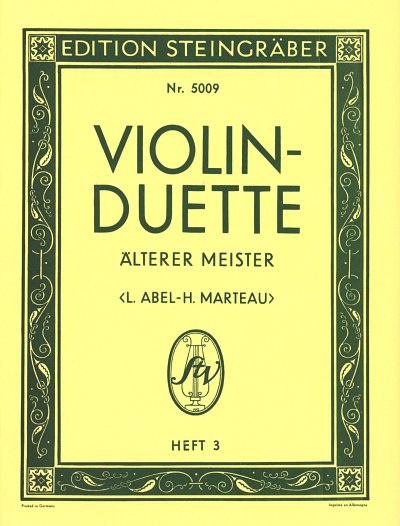 H. Marteau: Violin-Duette älterer Meister 3, 2Vl (Sppa)