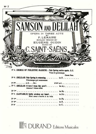 C. Saint-Saëns: Samson and Delilah no 7 O love, GesKlav (KA)