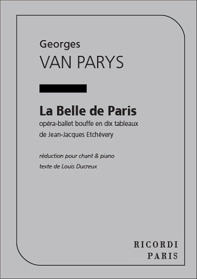 Parys La Belle De Paris Chant Et Piano , GesKlav