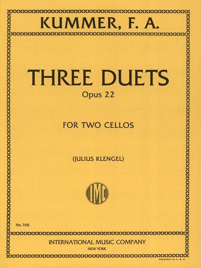 F.A. Kummer: Three Duets op. 22, 2Vc (St)