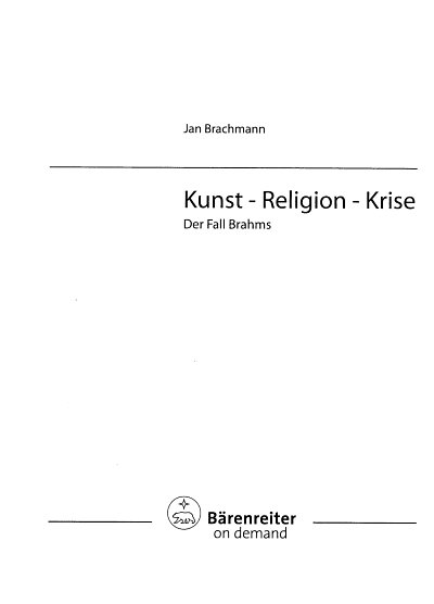 J. Brachmann: Kunst - Religion - Krise (Bu)