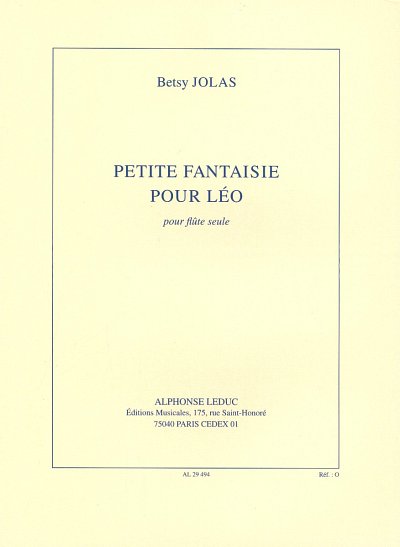 B. Jolas: Petite Fantaisie Pour Léo, Fl