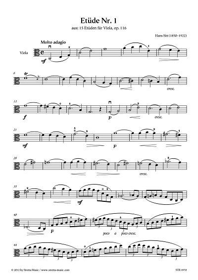 DL: H. Sitt: Etuede Nr. 1 aus: 15 Etueden, op. 116