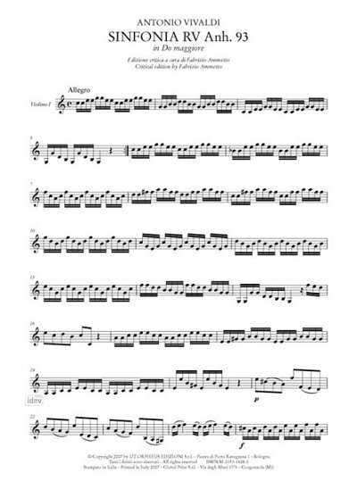 A. Vivaldi: Sinfonia in C major - Sinfonia in A major