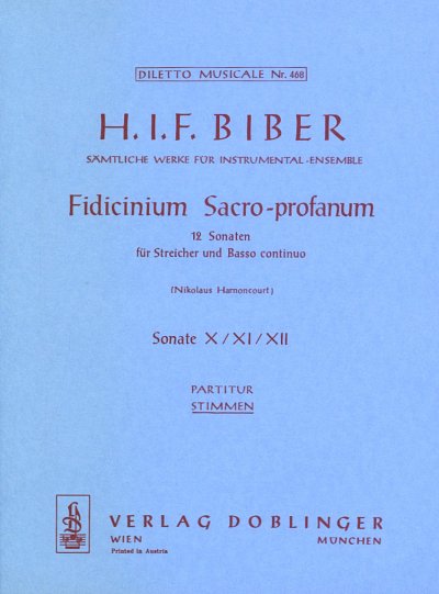 H.I.F. Biber: Sonate 10 E-Dur + Sonate 11 C-Moll + Sonate 12