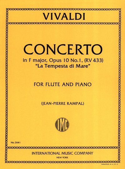 A. Vivaldi: Concerto F-Dur op. 10/1 RV 43, FlKlav (KlavpaSt)