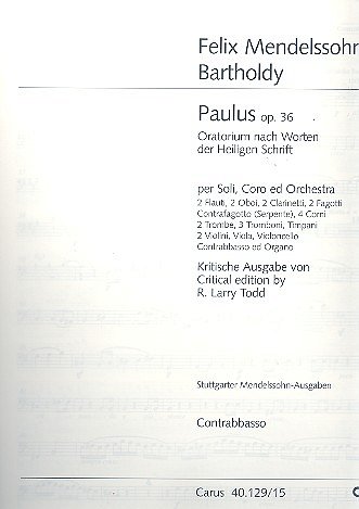F. Mendelssohn Barth: Paulus op. 36, 4GesGchOrchO (KB)