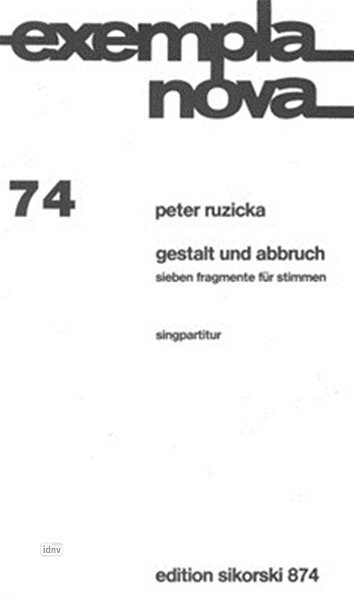 P. Ruzicka: Gestalt Und Abbruch Exempla Nova 74