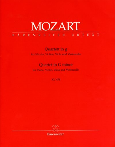 W.A. Mozart: Quartett g-moll, KV 478 fuer Klavier, Violine, 