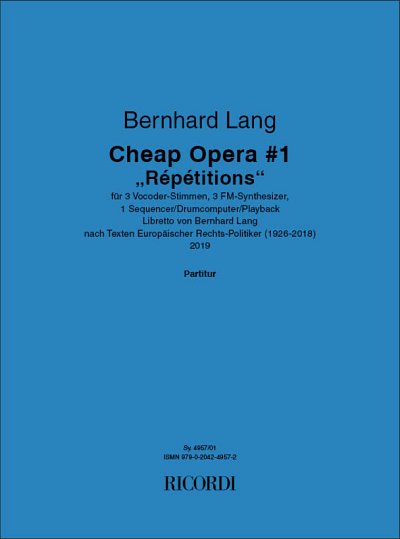 B. Lang: Cheap Opera #1 (+OnlAudio)