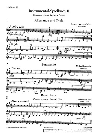 Instrumental-Spielbuch 2 Leichte Originalsaetze Violine III
