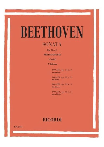 L. van Beethoven: 32 Sonate: N. 18 In La Bem. Op. 31 N. 3