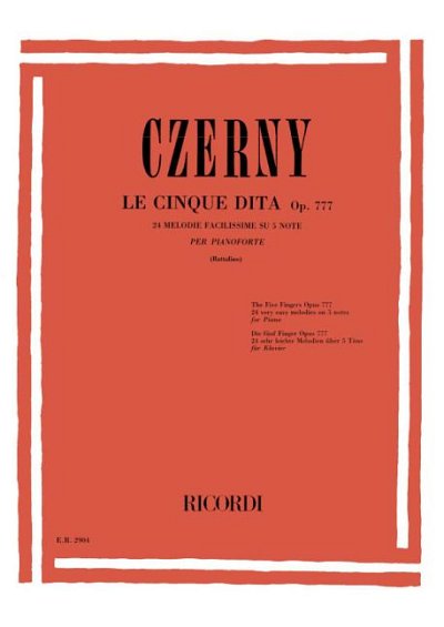 C. Czerny: Le Cinque Dita Op. 777, Klav