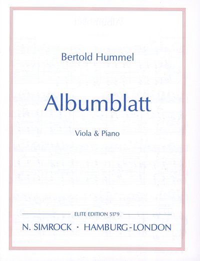 B. Hummel: Albumblatt , VaKlv