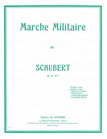 F. Schubert: Marche militaire Op.51 n°1, Klav4m (Sppa)
