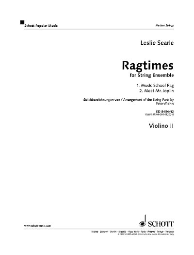 L. Searle: Ragtimes for String Ensemble , Varstrens (Vl2)