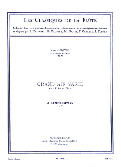 J. Demersseman: Grand Air varie op. 3, FlKlav