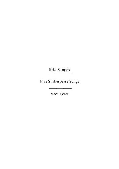 Five Shakespeare Songs (1982)