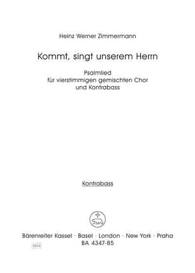 H.W. Zimmermann: Kommt, singt unserem Herrn (1960/1964) (Kb)