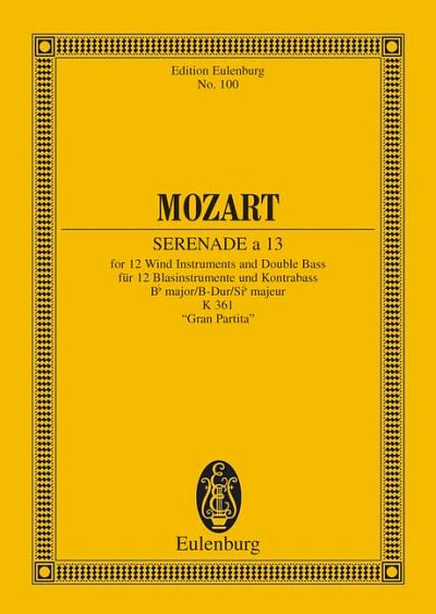 DL: W.A. Mozart: Serenade a 13 No. 10 B-Dur (Stp)