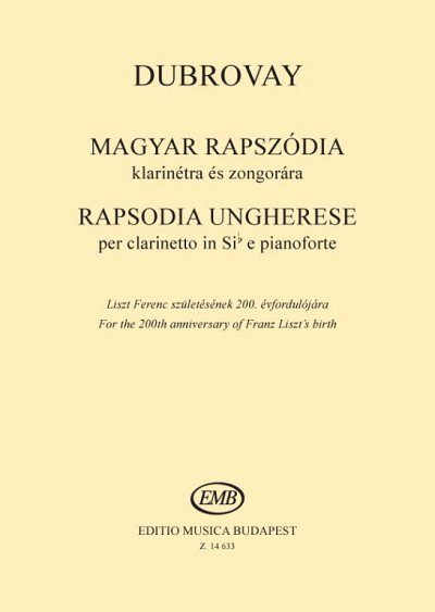 L. Dubrovay: Rapsodia ungherese, KlarKlv (KlavpaSt)
