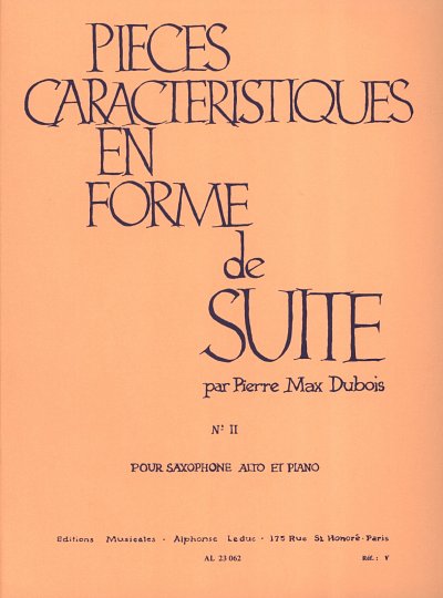 P.-M. Dubois: Pièces caractéristiques e, ASaxKlav (KlavpaSt)