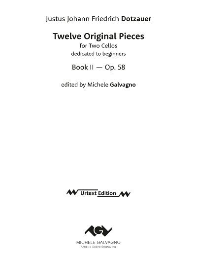 F. Dotzauer: Twelve Original Pieces, Op. 58 (Collector's Edition)