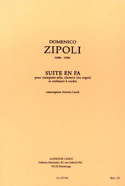D. Zipoli: Lauth Suite In F, Trp (Pa+St)
