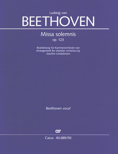 AQ: L. v. Beethoven: Missa solemnis op. 123, GesGch (B-Ware)