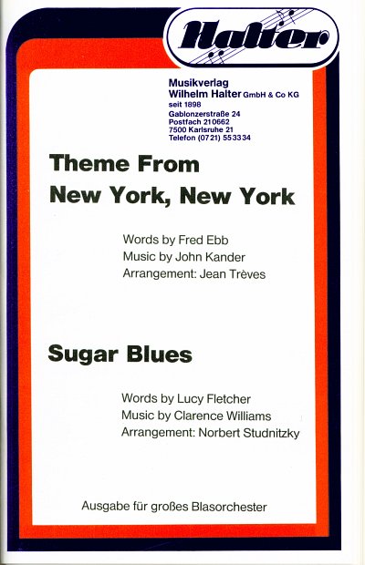 J. Kander: Theme from New York, New York / Su, Blaso (Pa+St)