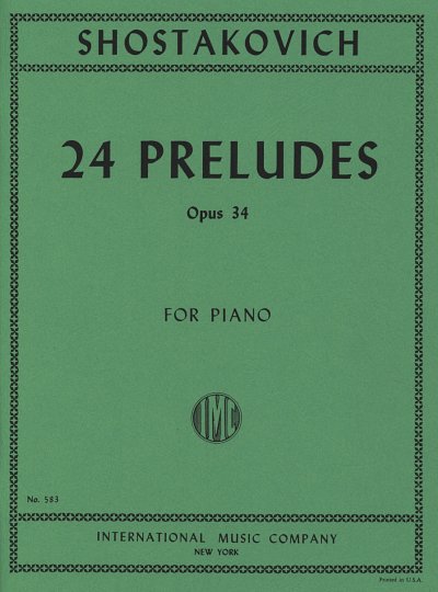 D. Schostakowitsch: 24 Preludes op. 34, Klav