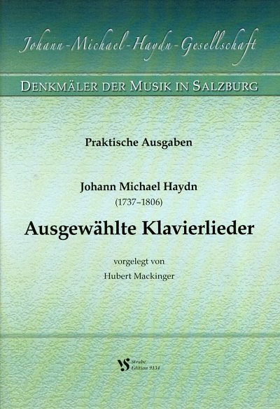 M. Haydn: Ausgewaehlte Klavierlieder Denkmaeler Der Musik In