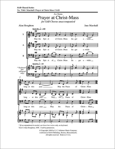 Prayer at Christ-Mass, Gch3;Klv (Chpa)