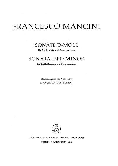 F. Mancini: Sonata op.18/1, Hrf