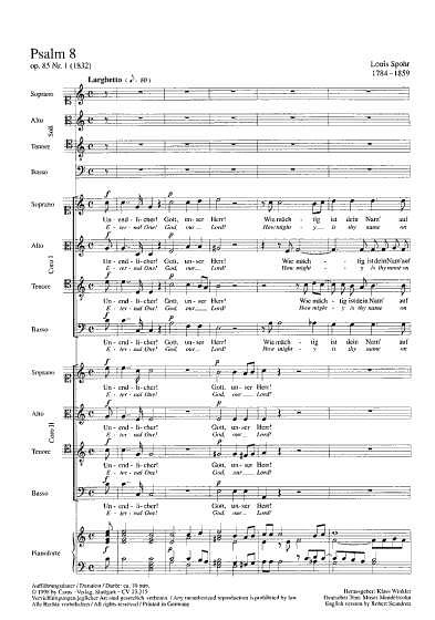 L. Spohr: Psalm 8 op. 85, 1 (1834)