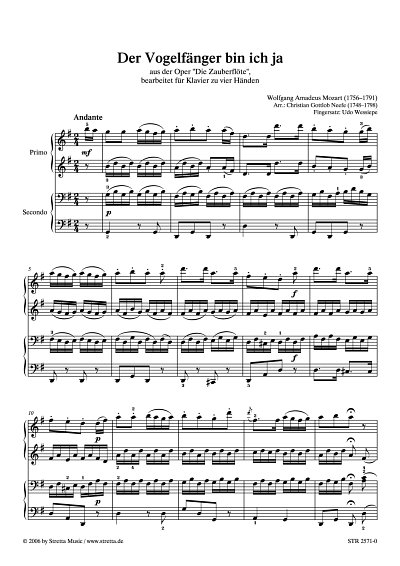 DL: W.A. Mozart: Der Vogelfaenger bin ich ja aus der Oper 