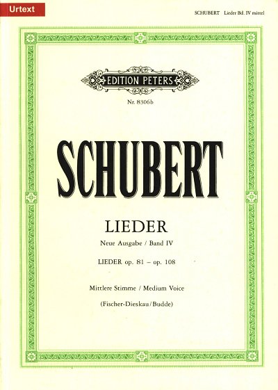 F. Schubert: Lieder 4 - mittlere Stimme, GesMKlav