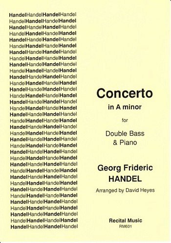 G.F. Händel: Concerto In A Minor, KbKlav (Bu)