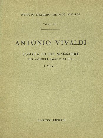 A. Vivaldi: Sonata in Do per Violino e BC Rv 2, VlBc (Part.)