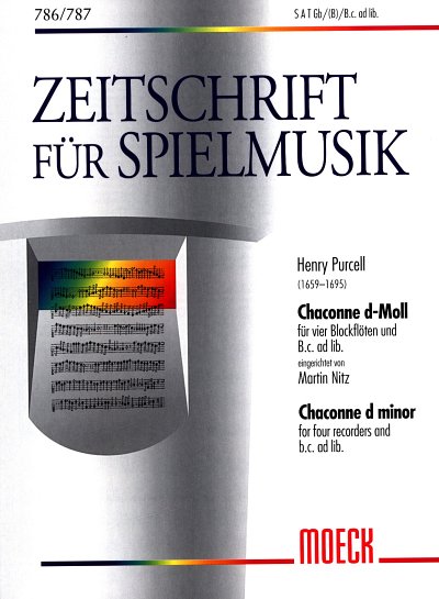 H. Purcell: Chaconne d-Moll Zeitschrift fuer Spielmusik 786/