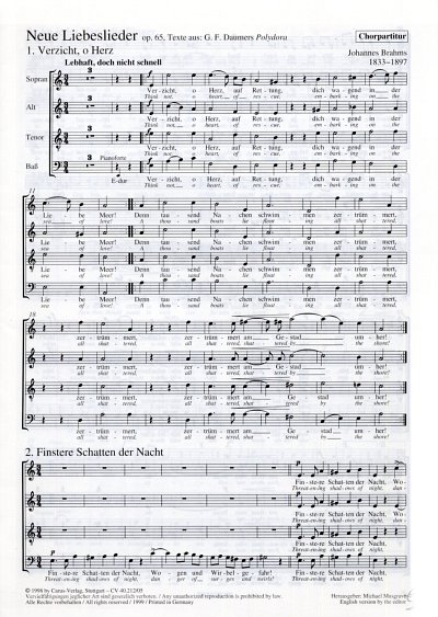 J. Brahms: Neue Liebeslieder-Walzer