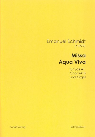 AQ: E. Schmidt: Missa Aqua Viva (Part.) (B-Ware)