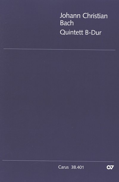 AQ: J.C. Bach: Quintett in B CW B Inc 5, 5Str (Part (B-Ware)