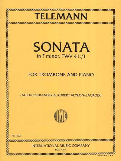 G.P. Telemann: Sonate in f-Moll, TWV 41:, PosKlav (KlavpaSt)